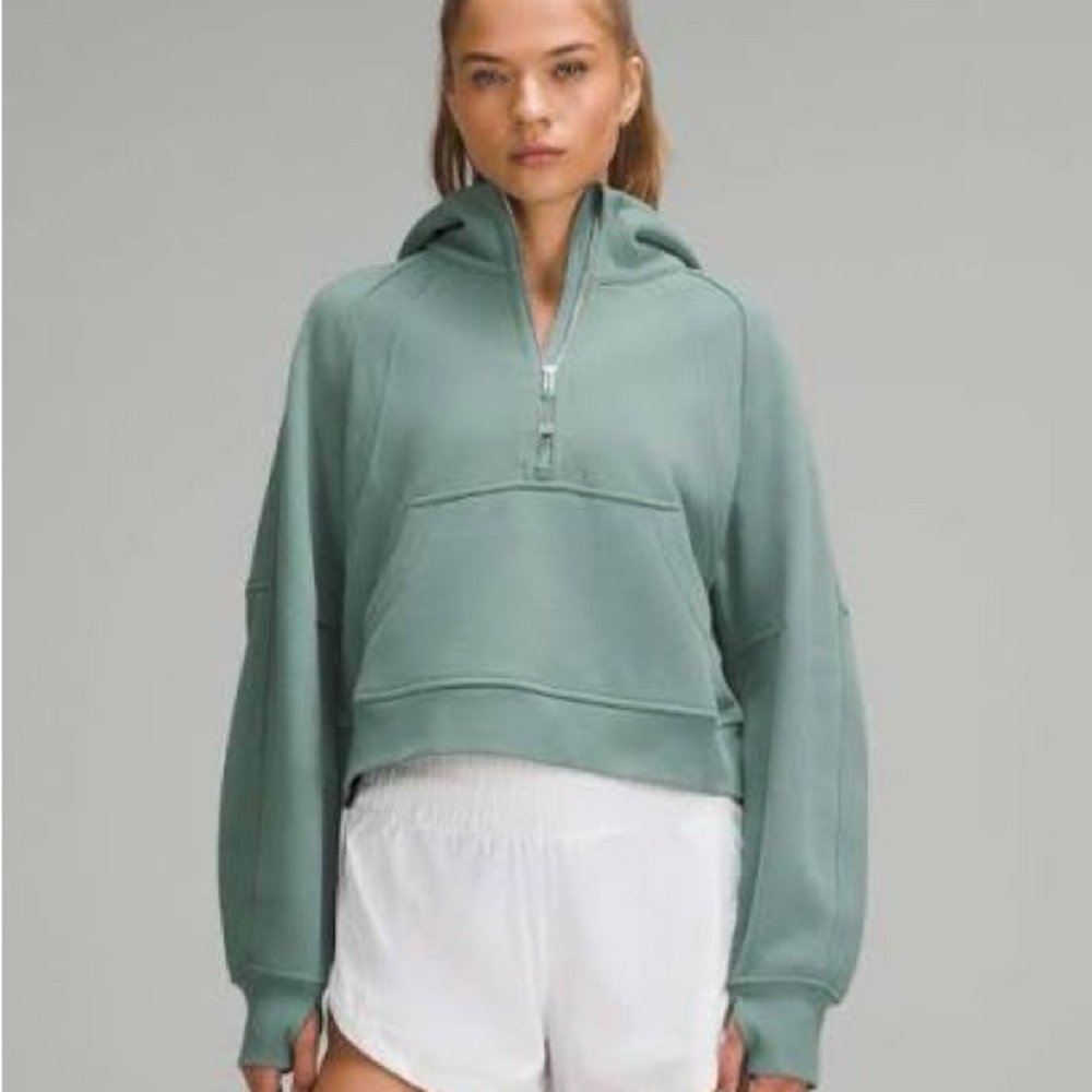 Lululemon Scuba Oversized Half Zip Tidewater Teal